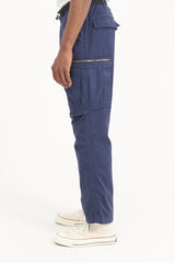 Trooper 6P Trousers Cotton Weather Cloth Overdyed - Navy