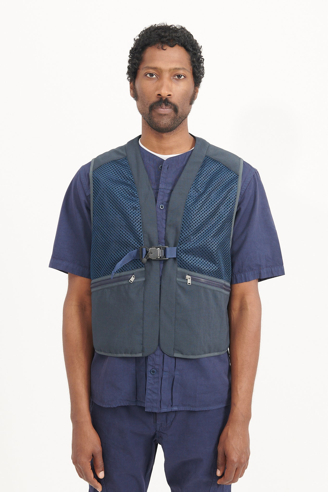 Jogger Vest Poly Mesh with Fidlock Buckle - Navy