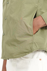 Nylon Cassel Over Shirt - Olive