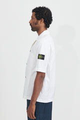 11429 Cupro Cotton Twill Overshirt M/Corta - White