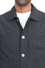 11729 Cupro Twill Overshirt - Black