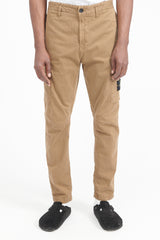 30404 Organic Cotton Broken Twill Pants Regular Tapered - Dark Beige