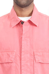 115WN Brushed Cotton Canvas Overshirt - Fuschia