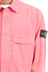 115WN Brushed Cotton Canvas Overshirt - Fuschia