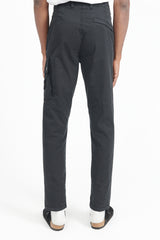 31410 Supima Cotton Twill Stretch Pants Slim - Black