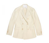 Double-Breasted B-Line jacket in wool-cashmere-silk twill