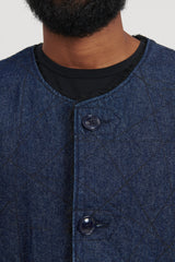 Over Vest Nautical Print 12oz. Denim - Indigo