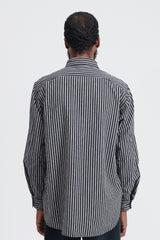 Work Shirt LC Wide Stripe - Navy/Grey