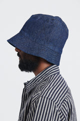 Bucket Hat Nautical Print 12oz. Denim - Indigo