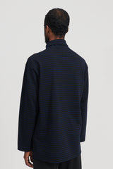 High Mock Shirt PC Stripe Jersey - Black/Navy
