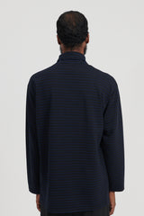 High Mock Shirt PC Stripe Jersey - Black/Navy
