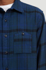 Work Shirt Plaid Cotton Flannel - Black/Navy