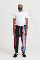 Inkjet Print Fleece Climbing Pants - Blue/Pink