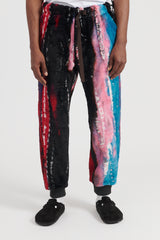 Inkjet Print Fleece Climbing Pants - Blue/Pink