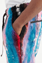 Inkjet Print Fleece Climbing Pants - Blue/Pink
