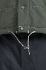 T/C Alpha Collarless Shirt Jacket - Khaki