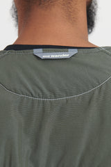 T/C Alpha Collarless Shirt Jacket - Khaki