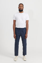 Back Satin Easy Pants - Navy