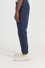 Back Satin Easy Pants - Navy