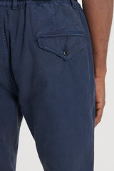 Back Satin Easy Pants - Navy