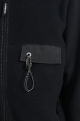 Wool Fleece Cardigan - Black