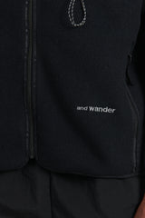 Wool Fleece Cardigan - Black