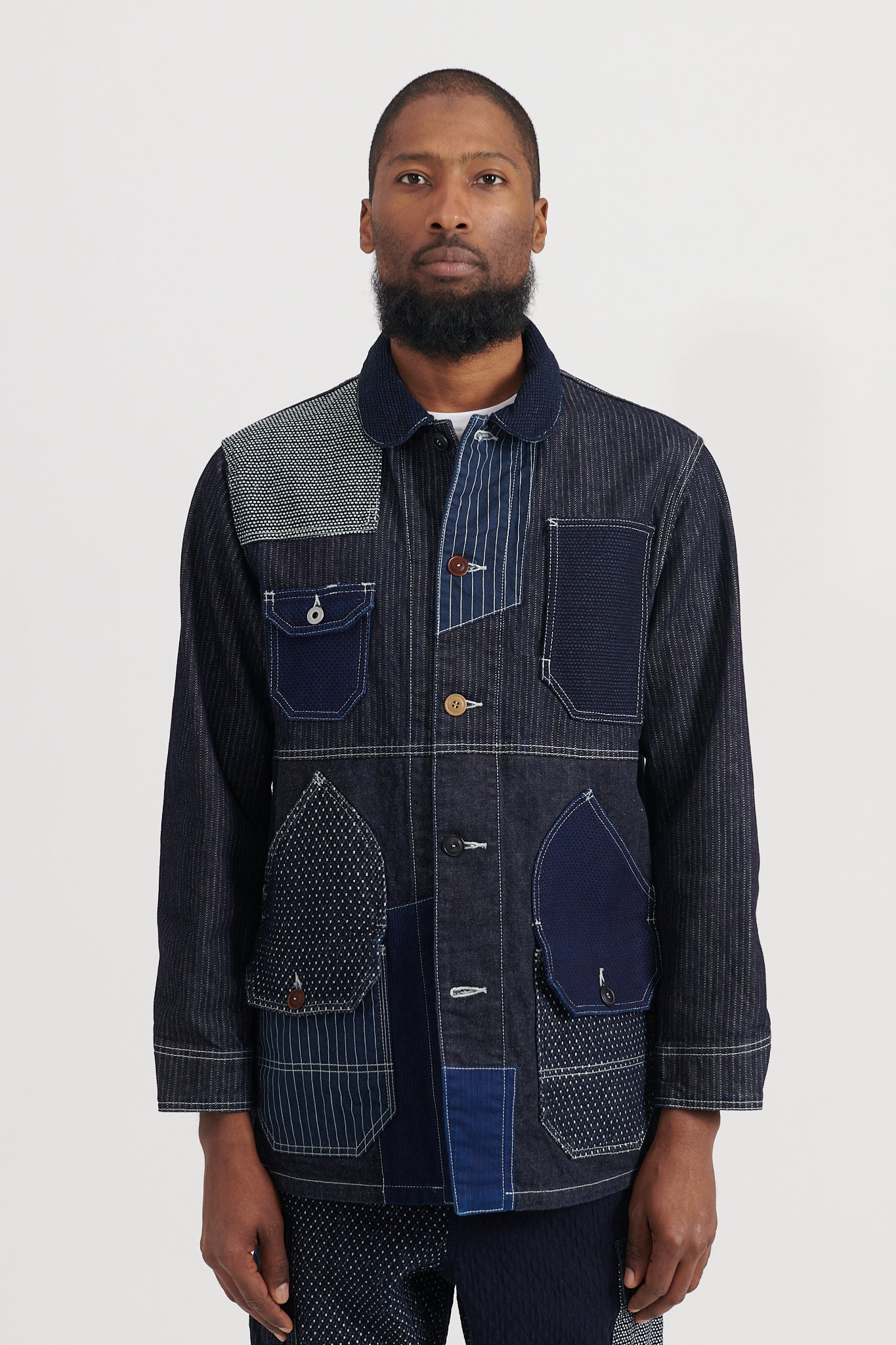 Patchwork Coverall Rinse - Indigo – M5 Shop