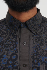 Dweller B.D. L/S Shirt Cotton Broad NOMA td Print - Charcoal