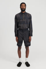 Dweller Easy Shorts 03 Cotton Twill NOMA td Print - Charcoal