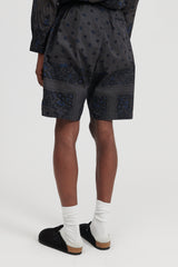 Dweller Easy Shorts 03 Cotton Twill NOMA td Print - Charcoal