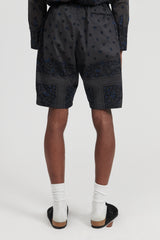 Dweller Easy Shorts 03 Cotton Twill NOMA td Print - Charcoal