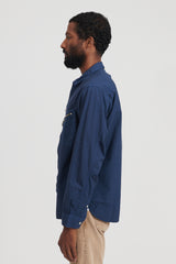Rancher Full Zip L/S Shirt Cotton Ripstop Overdyed - Indigo