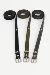 18mm Leather Belt - Slate Grey