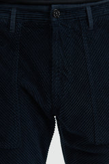31711 Corduroy Fatigue Pants - Navy Blue