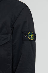 Q0321 Opaque Nylon Twill Light Shirt Jacket - Black