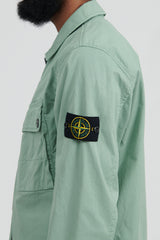 10910 Stretch Cotton Garbardine Overshirt - Sage