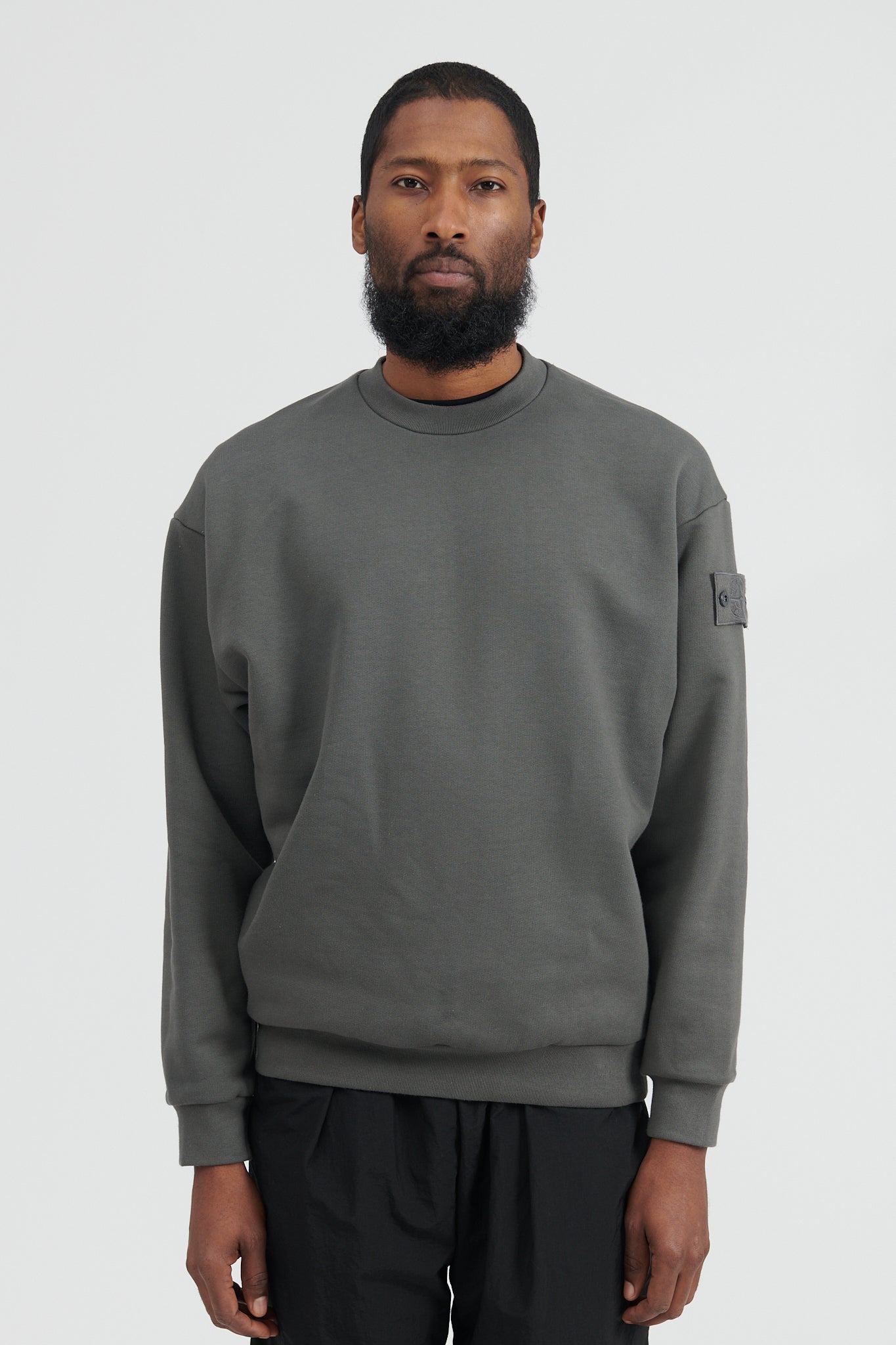 633F3 GHOST PIECE Dense Cotton Fleece Crewneck Sweatshirt - Dark Grey – M5  Shop