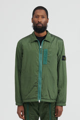 Q0519 Nylon Metal in Econyl Light Shirt Jacket - Olive