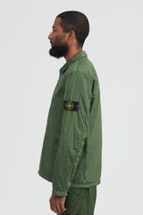 Q0519 Nylon Metal in Econyl Light Shirt Jacket - Olive