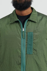 Q0519 Nylon Metal in Econyl Light Shirt Jacket - Olive