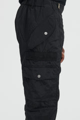 31619 Nylon Metal in Econyl Cargo Pants - Black