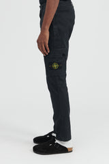 303L1 Stretch Broken Twill Cotton Pants - Black