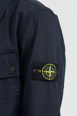 10910 Stretch Cotton Garbardine Overshirt - Navy Blue