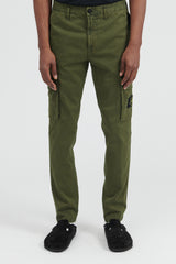 303L1 Stretch Broken Twill Cotton Pants - Olive