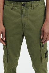 303L1 Stretch Broken Twill Cotton Pants - Olive