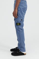 303L1 Stretch Broken Twill Cotton Pants - Dark Blue