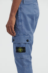 303L1 Stretch Broken Twill Cotton Pants - Dark Blue
