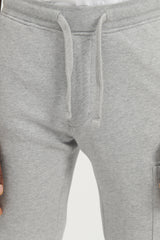 64520 Brushed Cotton Fleece Sweat Pants - Melange Grey
