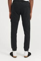 64520 Brushed Cotton Fleece Sweat Pants  - Black