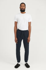 64520 Brushed Cotton Fleece Sweat Pants - Navy Blue
